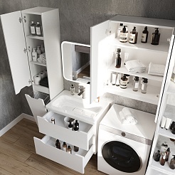 Style Line Мебель для ванной Марелла 70 Люкс Plus антискрейтч подвесная белая матовая – фотография-3